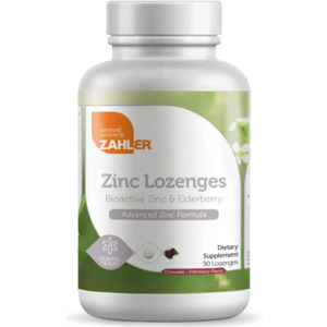90-ct Zahler 25mg Chewable Zinc Lozenges with Elderberry $6.25 @ Amazon