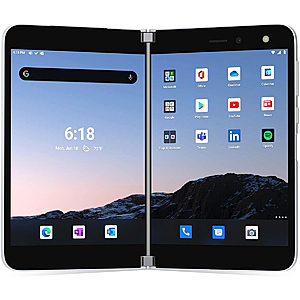 (new) Microsoft Surface Duo Folding GSM Unlocked Android Smartphone: 128GB $289, 256GB $329 + free s/h