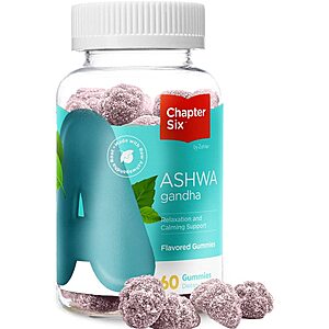60-Ct Chapter Six Ashwagandha Gummies $4.75 at Amazon