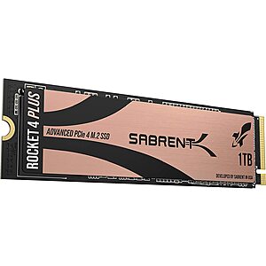 Sabrent Rocket 4 Plus PCIe 4.0 SSD: 2TB $190, 500GB $72, 1TB $95.40 & More + Free S/H