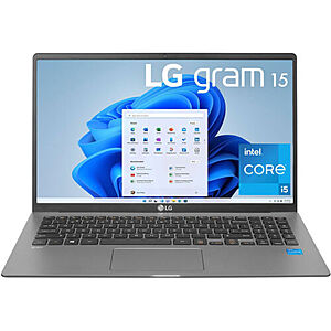 (cert refurb) 15.6" LG Gram Laptop: i5-1135G7, 16GB, 512GB SSD, 15.6" 1080p $553 + free s/h