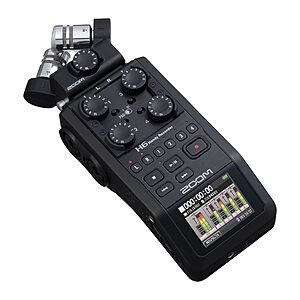 Zoom H6 All Black 6-Track Portable Recorder $188.50 + free s/h