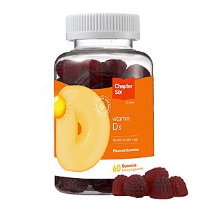 60-ct Zahler Chapter Six Vitamin 10000 IU D3 Gummies $2.50 w/ S&S