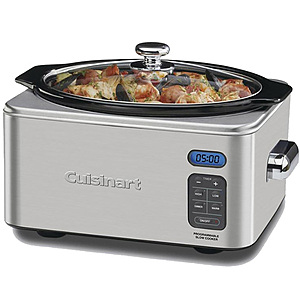 (Factory Refurb) Cuisinart 6-1/2-Quart  PSC-625 Stainless Steel Programmable Slow Cooker) $30 + Free S/H