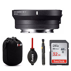 Sigma MC-11 Lens Converter (Canon EF to Sony E) $149, 150-600mm f/5-6.3 DG + Rode VideoMic GO, Sigma USB Dock & More $939