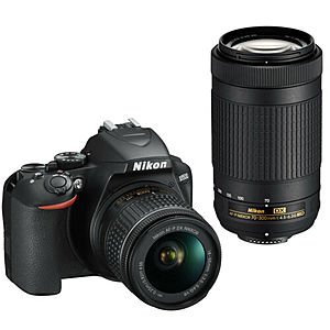Nikon D3500 DSLR Camera w/ 18-55mm VR Lens + 70-300mm ED Lens (Refurbished) $400 + Free Shipping
