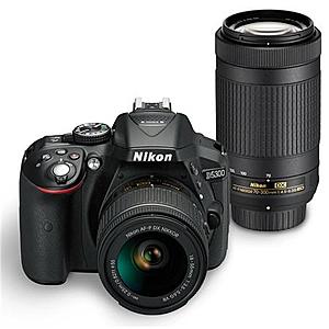 (refurb by nikon usa) Nikon D5300 DSLR Camera w/ 18-55mm VR & 70-300mm Lens $400 + free s/h