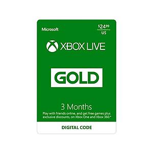 6-month Xbox LIVE Month Gold Membership (Digital Code) $21 + free s/h