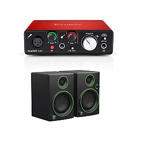 Focusrite Scarlett Solo 2nd Gen Audio Interface + Mackie CR3 Speakers $110 after $60 slickdeals rebate + Free s/h