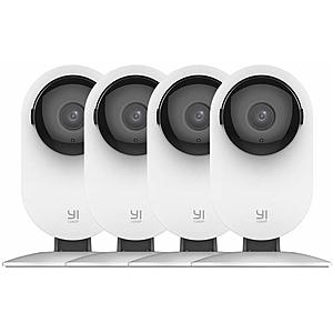 4-Pack YI 1080p WiFi Home Camera w/ 24/7 Emergency Response, Night Vision, Baby Monitor $70 + free s/h