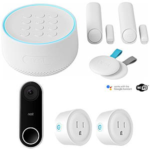 Nest Secure Alarm System Starter Pack + Nest Hello Video Doorbell + 2-Pack Deco Gear Smart Plugs $359 + free s/h