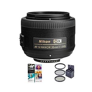 Nikon Lenses: 50mm f/1.8G AF-S Lens $197, 35mm f/1.8G AF-S DX Lens $177 & More + Free S&H