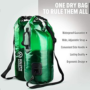 OutdoorMaster Waterproof Dry Bag w/ 2 Cell Phone Cases: 20L $12.50, 10L 12, 5L $11.40 @ Amazon