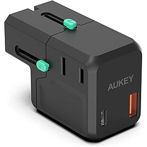 AUKEY Universal QC 3.0 & PD 3.0 Travel Plug Adapter $19 + free s/h