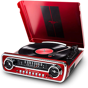 Ion Audio Mustang LP 4-in-1 Classic Car-Styles Music Center $80 + free s/h