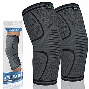 2-Pack Modvel Knee Compression Sleeves (Black) from $9.50 & More + Free S&H