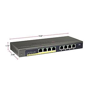 NETGEAR 8-Port PoE Gigabit Ethernet Plus Switch (GS108PEv3) - with 4 x PoE @ 53W - $55 AC/FS
