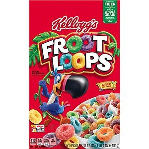 Kellogg's Cereal: 17-oz Froot Loops, 17-oz Apple Jacks, 17.2-oz Corn Pops $1.70 each & More + Free Shipping @ Frys/Kroger/Ralphs (New Customers)