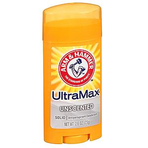 2.6oz Arm & Hammer Ultramax Antiperspirant Deodorant $0.99 & More + Free Store Pickup