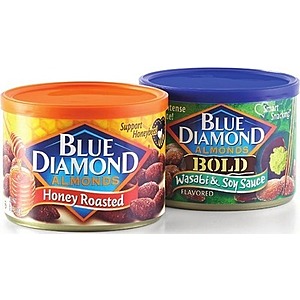 Blue Diamond Almonds (Select Flavors, 5-6 oz) 2 for $2.50 + Free Store Pickup (Multiples OK)