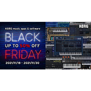 KORG music apps iOS/iPad/Android 50% Off until 11/30