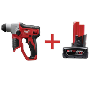 Milwaukee M12 Lithium-Ion 1/2 in. Cordless SDS-Plus Rotary Hammer with Free M12 4 Ah Battery $139 at Home Depot