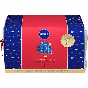 5-Piece NIVEA Gift Sets: Pamper Time Set or Mens Dapper Duffel Set $12.50 each